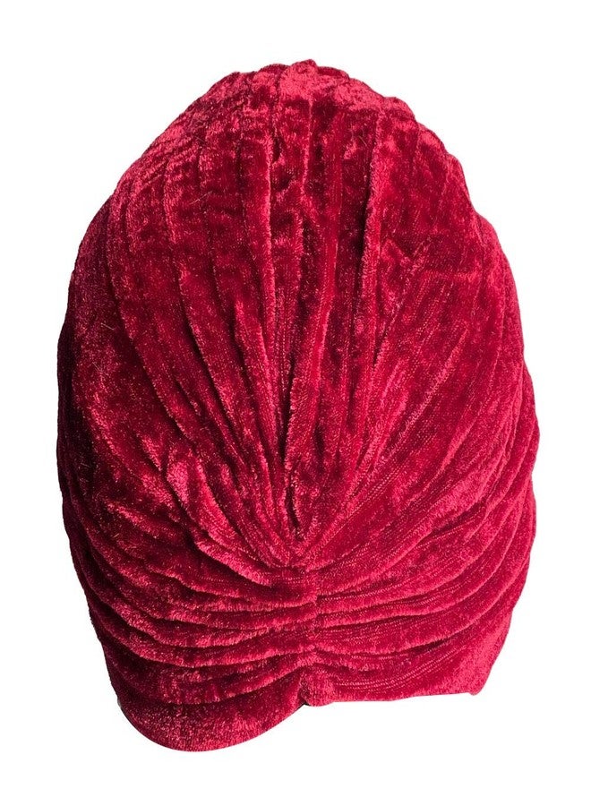 DECOU Twist Pleated Hair Wrap Stretch Turban 0545 (Wine) - Image 3